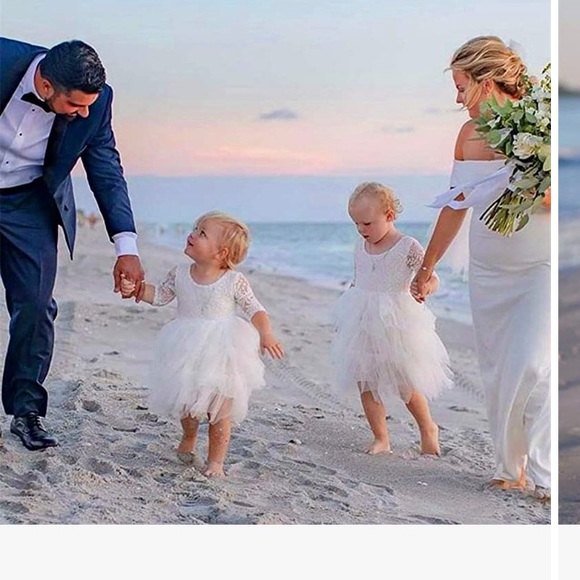 Baby girl tulle flower girl dress - Picture 3 of 14